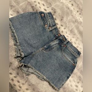 Victoria Secret high waisted Jean shorts with fringe 😍 NEW WITH TAGS